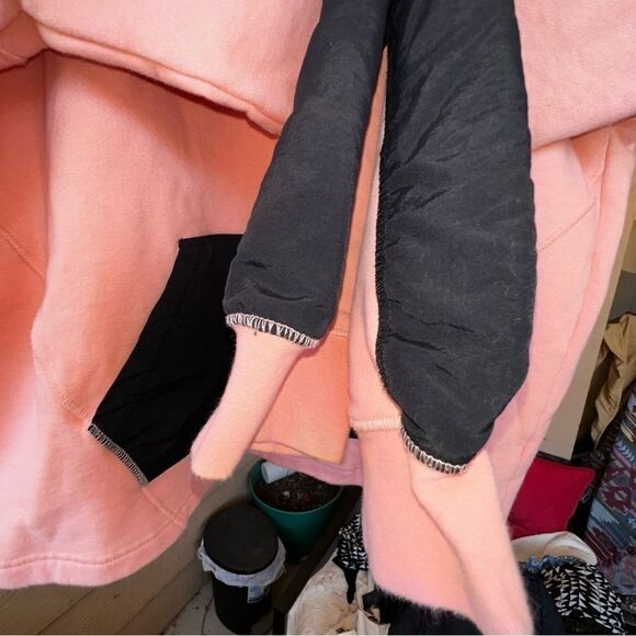 Pacsun Colorblock Oversized Hoodie pink-black - Picture 3 of 7